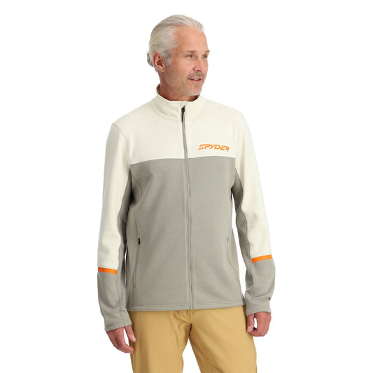 Herren Speed ​​Fleece Fleece mit durchgehendem Reißverschluss – Beton