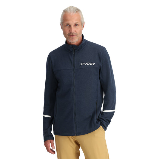 Herren Speed ​​Fleece Fleece mit durchgehendem Reißverschluss – Marineblau