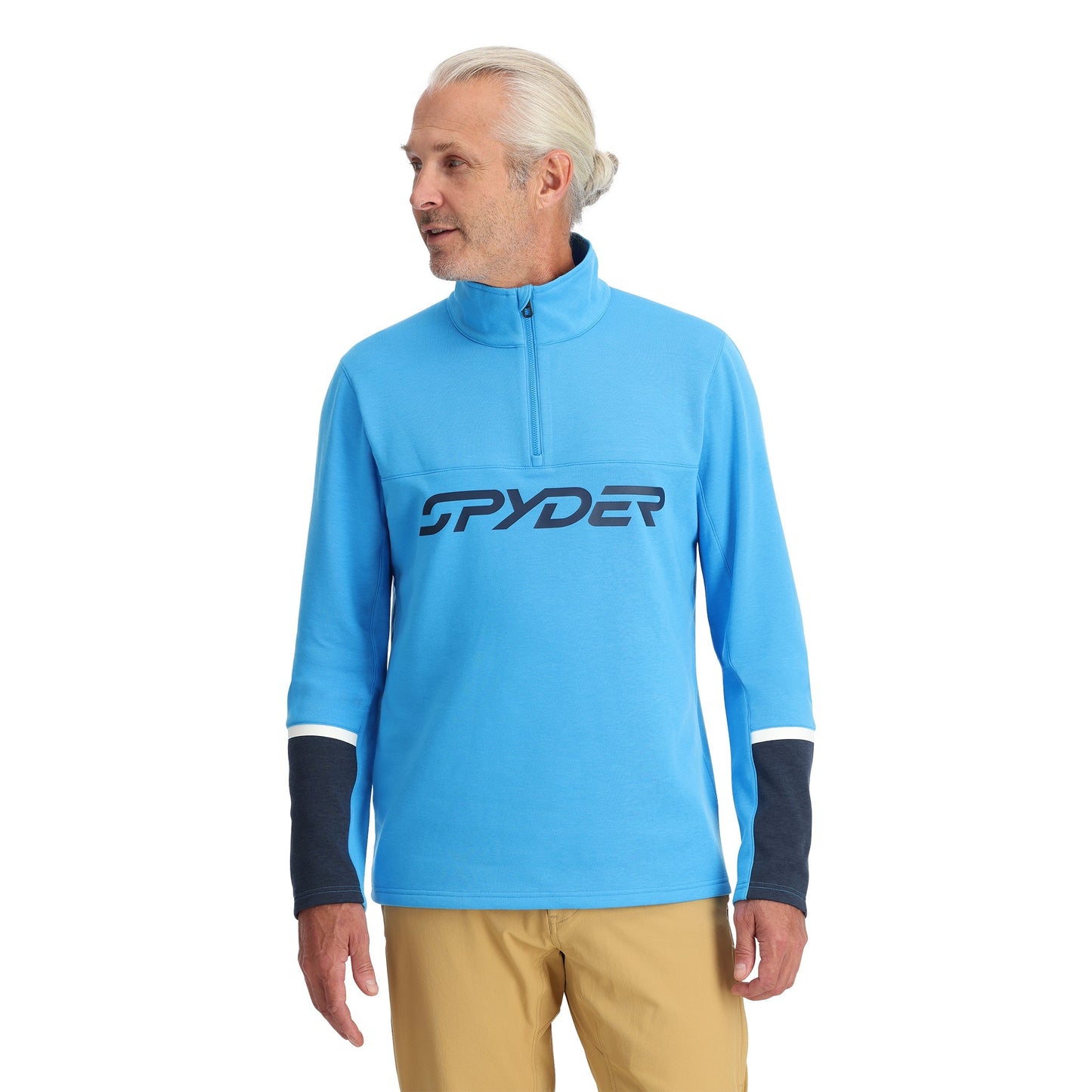 Polaire Speed ​​Fleece demi-zip pour homme - Bleu éther