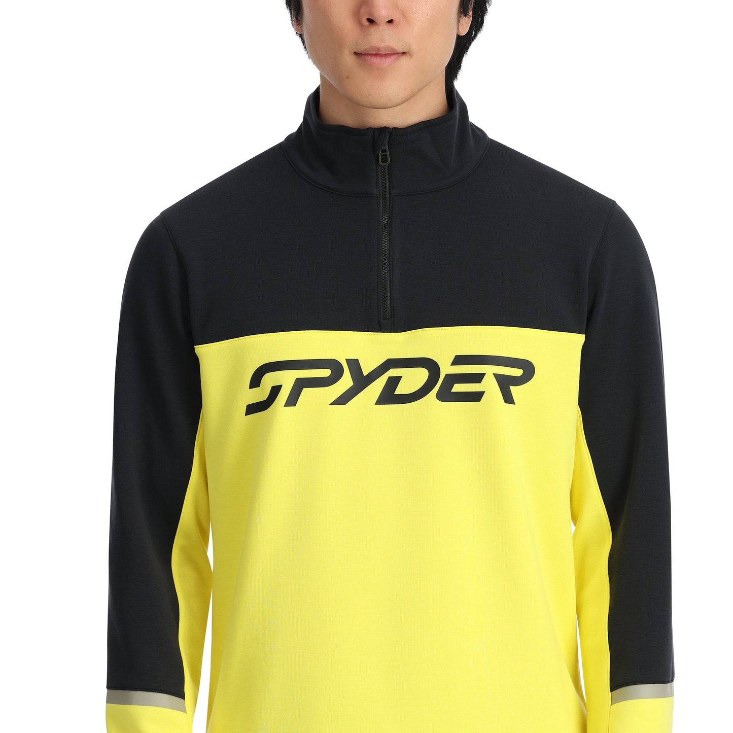 Herren Speed ​​Fleece Half Zip – Säuregelb