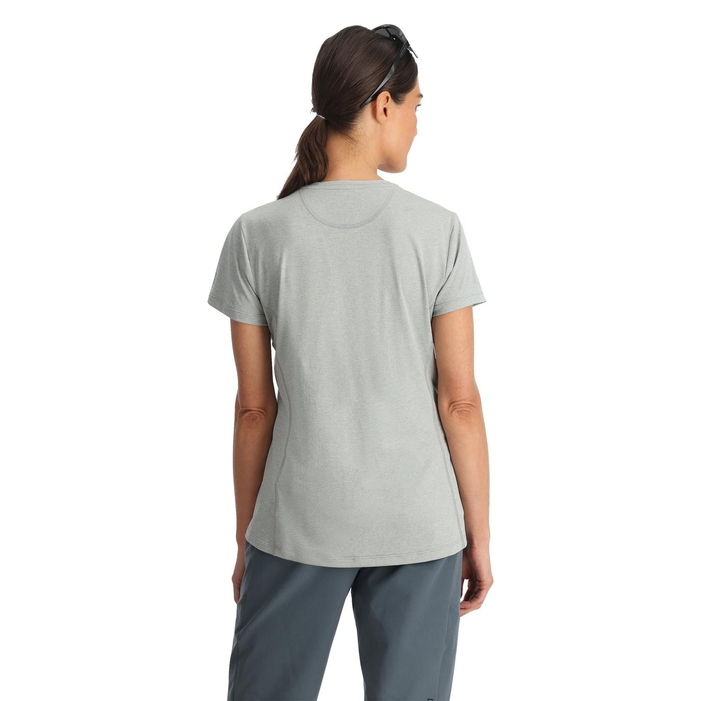 Arc Damen Kurzarm-T-Shirt mit Rundhalsausschnitt – Zinnfarben