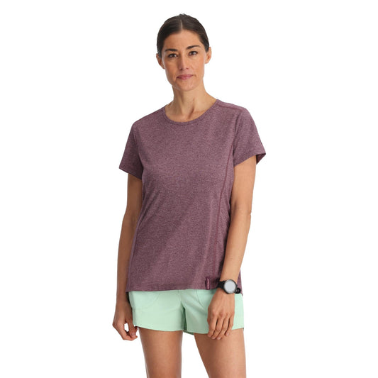Arc Damen Kurzarm-T-Shirt mit Rundhalsausschnitt – Pflaume
