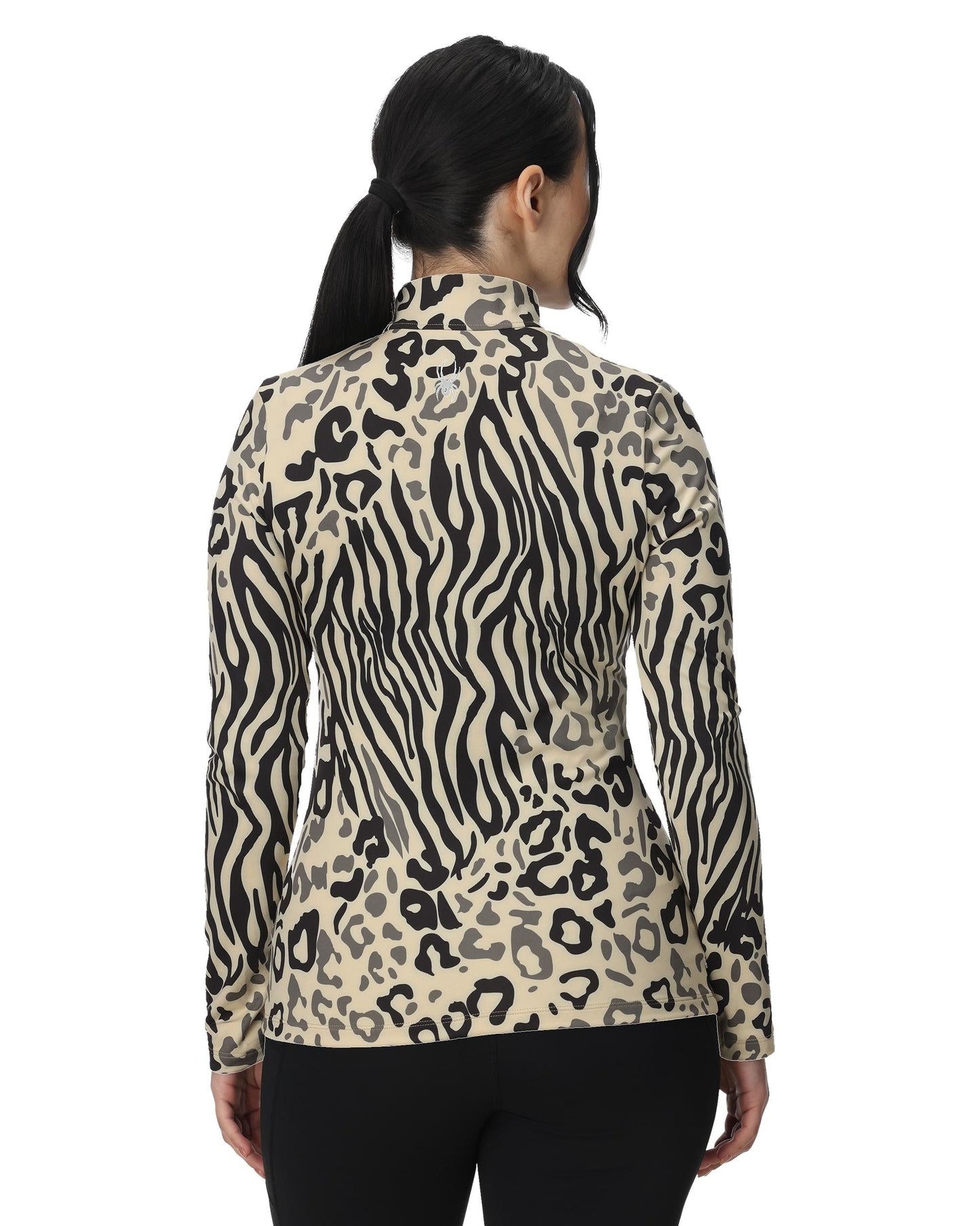 Womens Vivid Half Zip - Animal Print