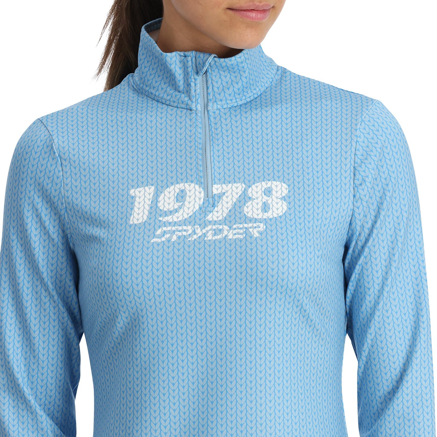 Pull demi-zip Vivid pour femme - Bleu Drift