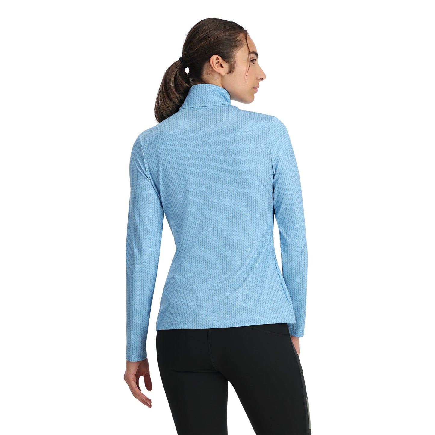 Pull demi-zip Vivid pour femme - Bleu Drift