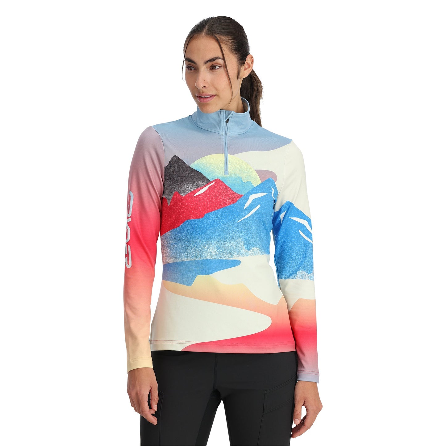 Pull demi-zip Vivid pour femme - Multicolore