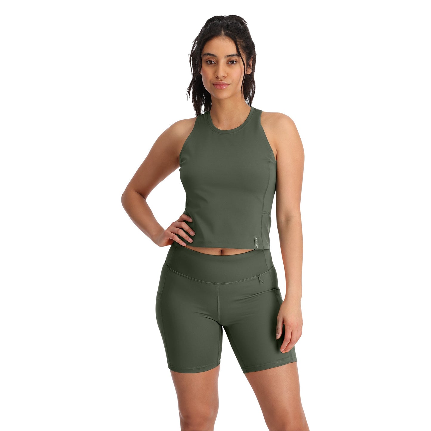 Débardeur de randonnée Follow Me pour femme - Vert thym