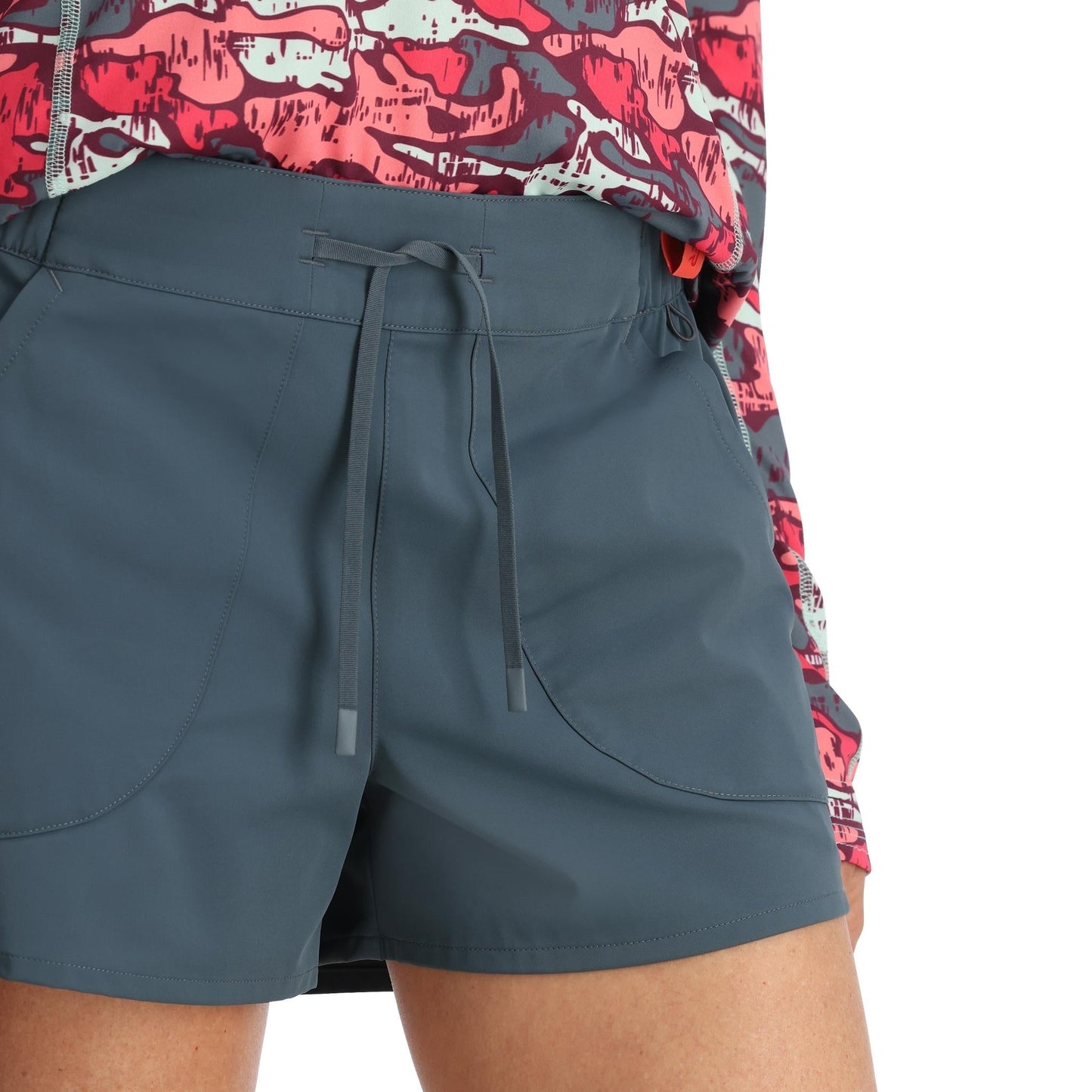 Short à bretelles pour femme - Bleu ardoise