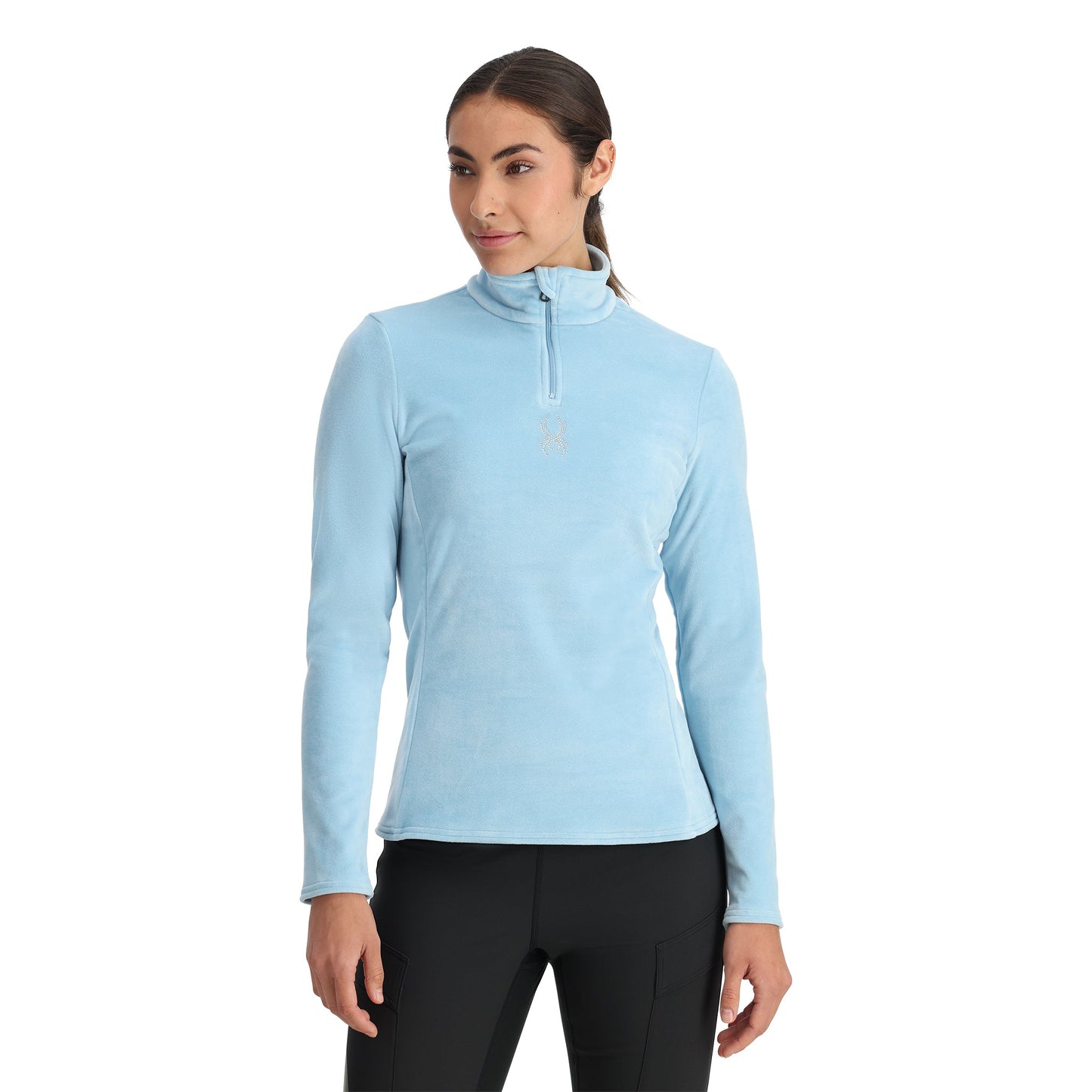 Pull demi-zip Shimmer Bug pour femme - Bleu Drift