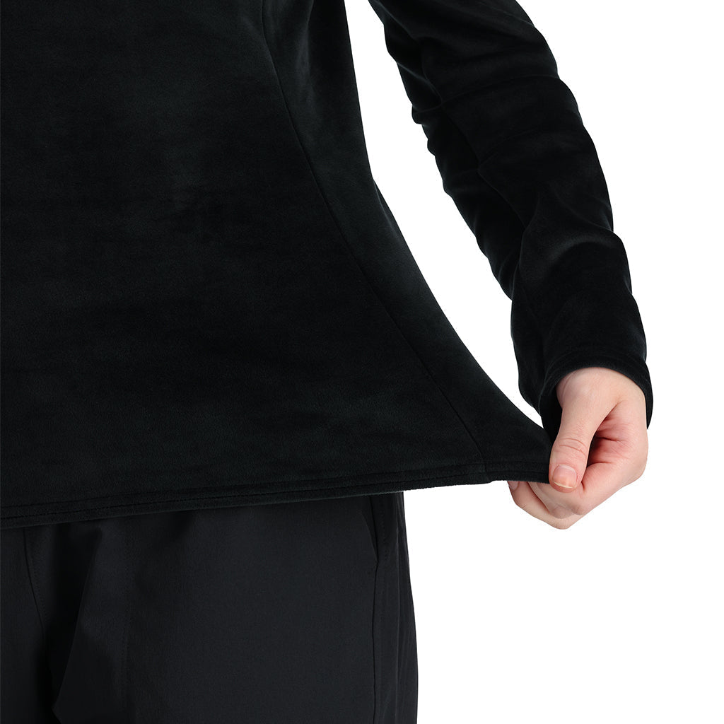 Damen Shimmer Bug Half Zip - Schwarz