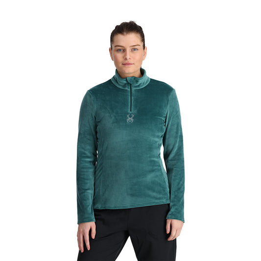 Damen Shimmer Bug Half Zip - Zypressengrün