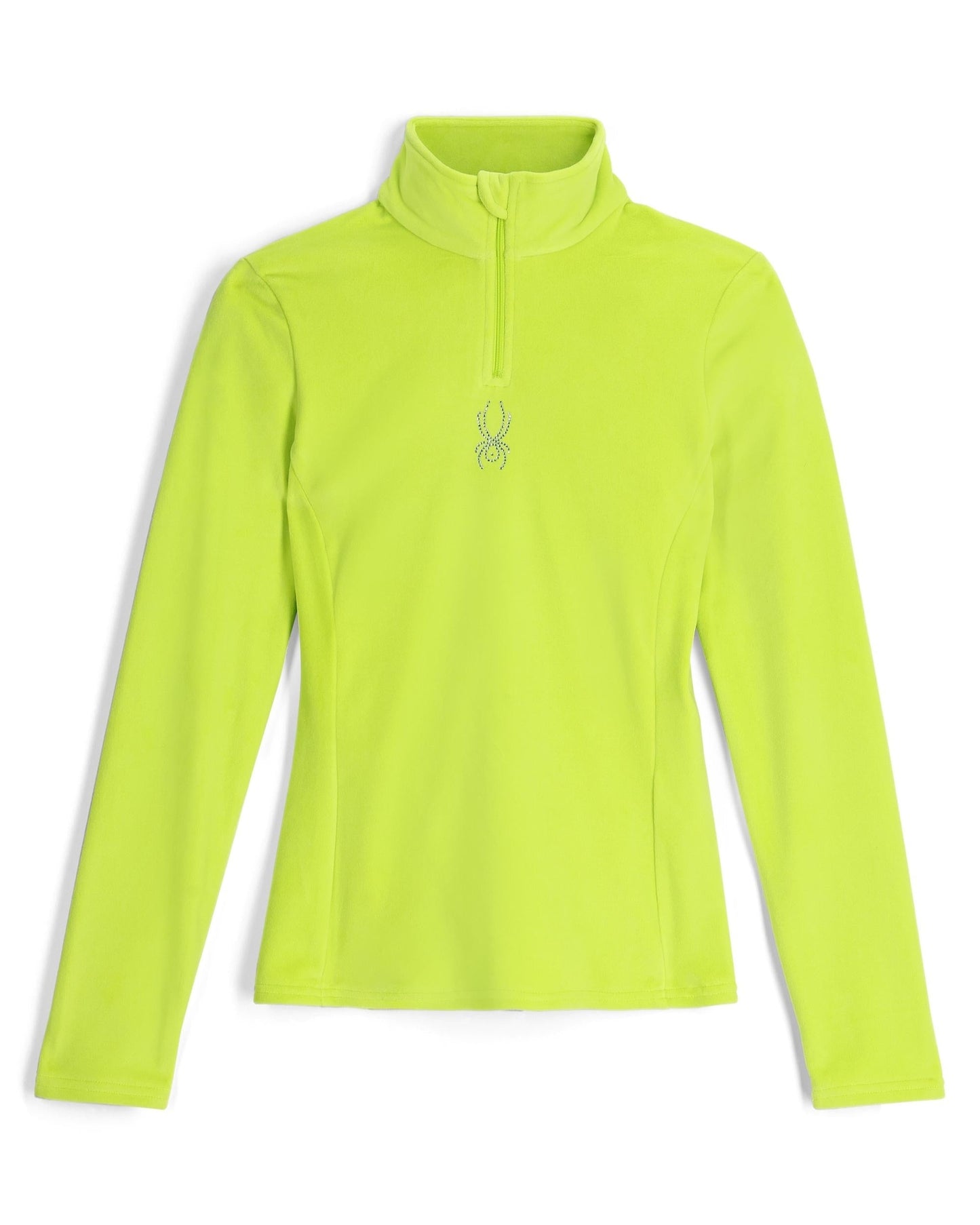 Womens Shimmer Bug Half Zip - Lime
