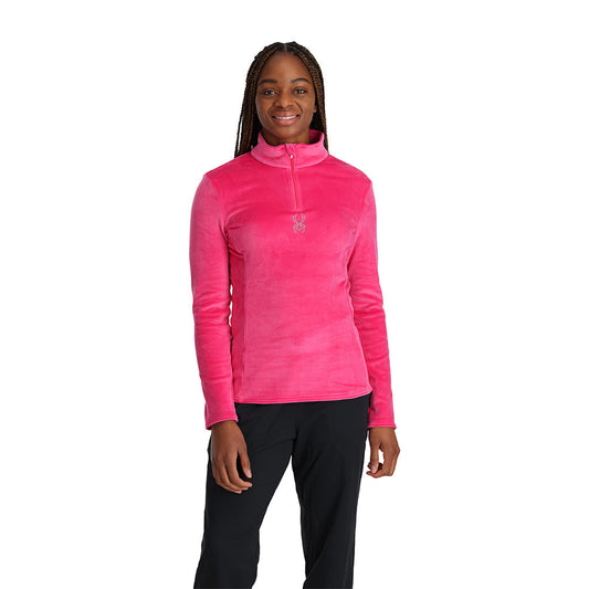 Damen Shimmer Bug Half Zip - Rosa