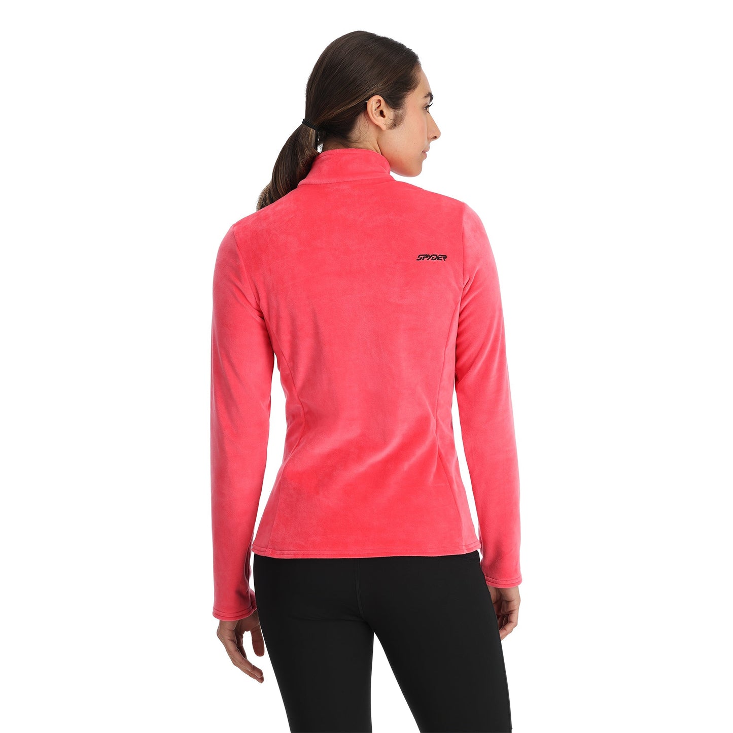 Shimmer Bug Damen-Pullover mit halbem Reißverschluss – Prism Pink