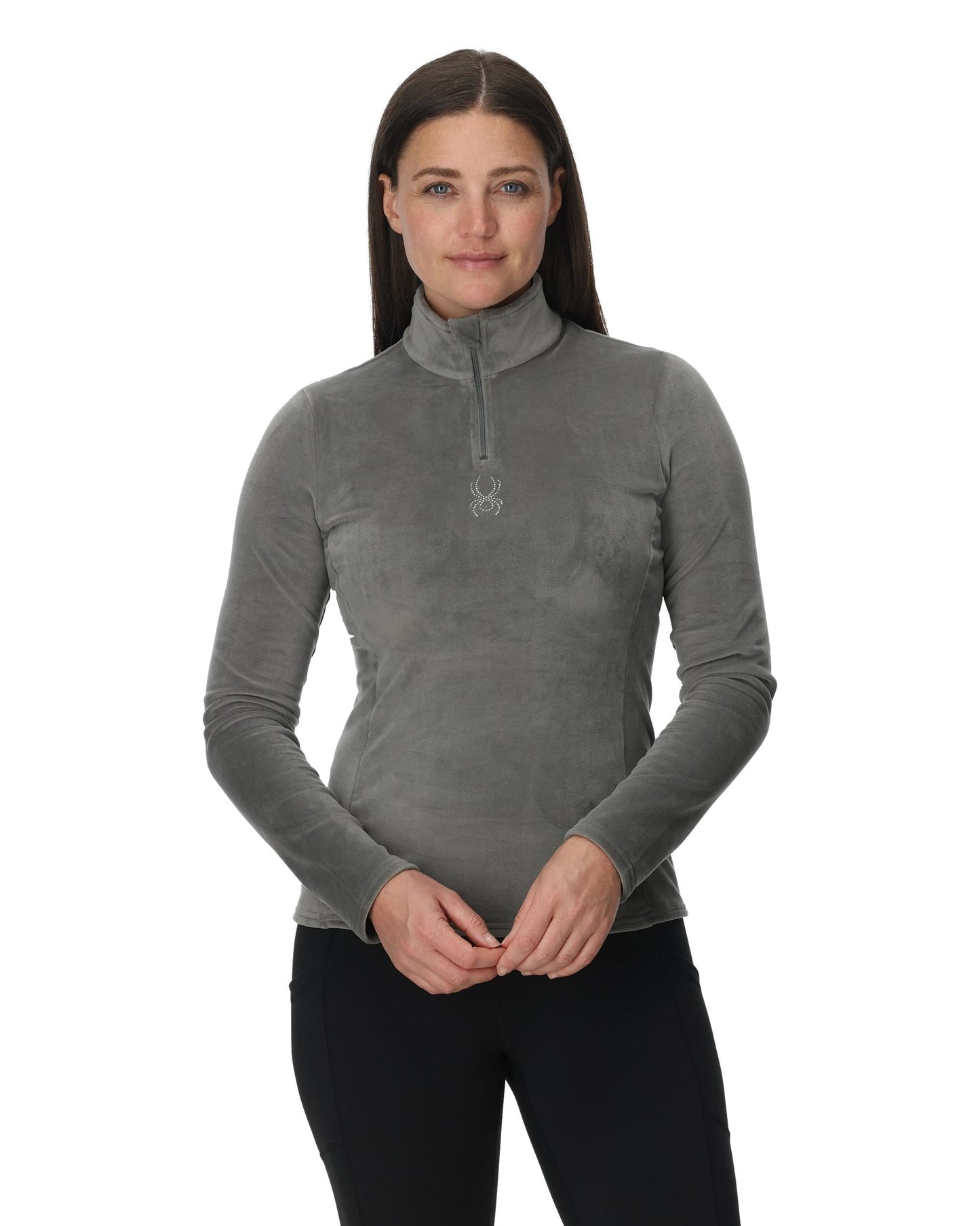 Damen Shimmer Bug Half Zip - Storm