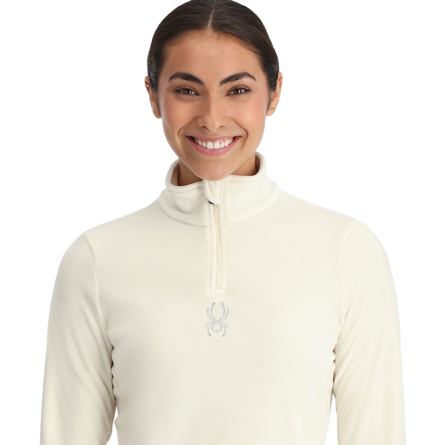 Shimmer Bug Damen-Halbzip-Pullover – Vanille Latte