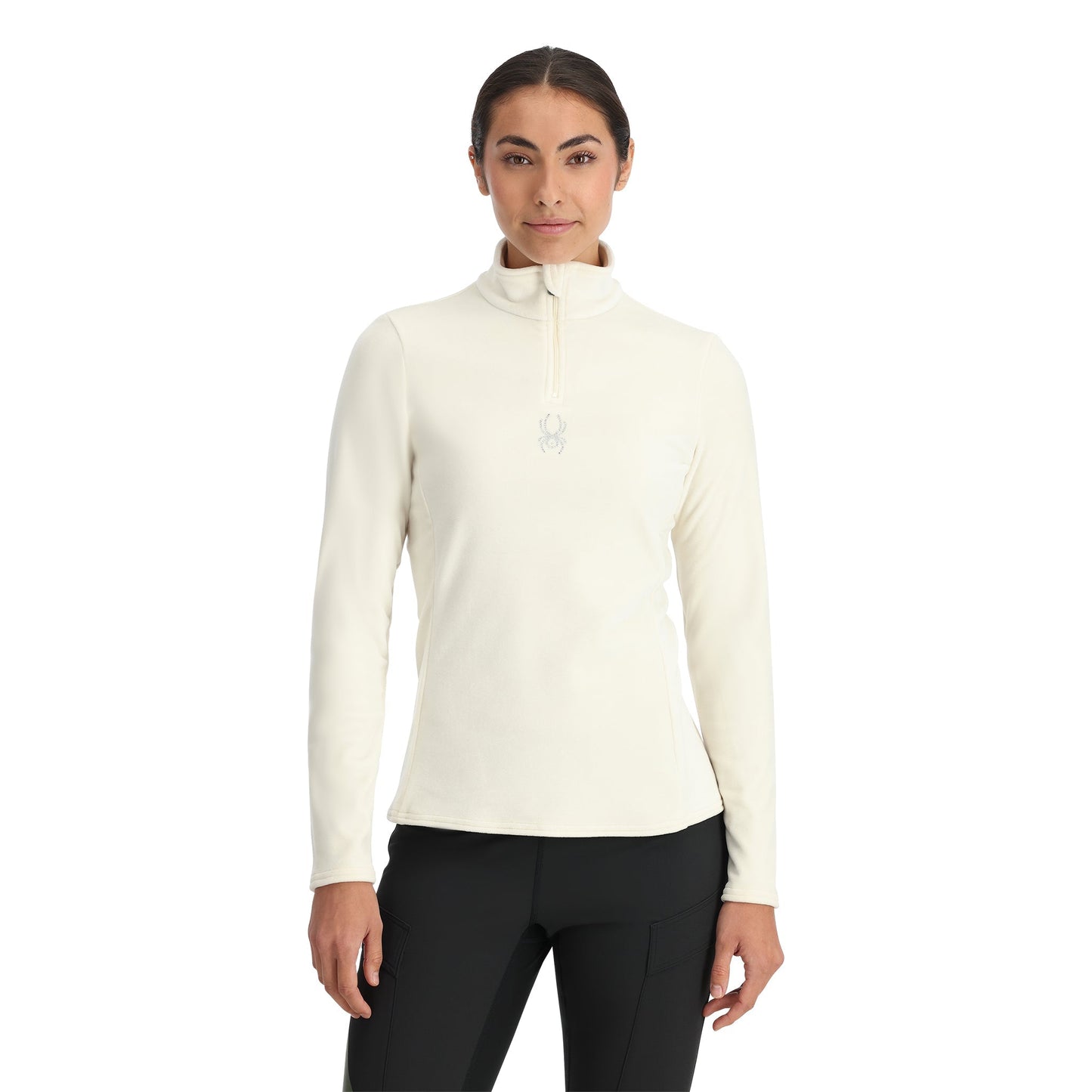 Shimmer Bug Damen-Halbzip-Pullover – Vanille Latte