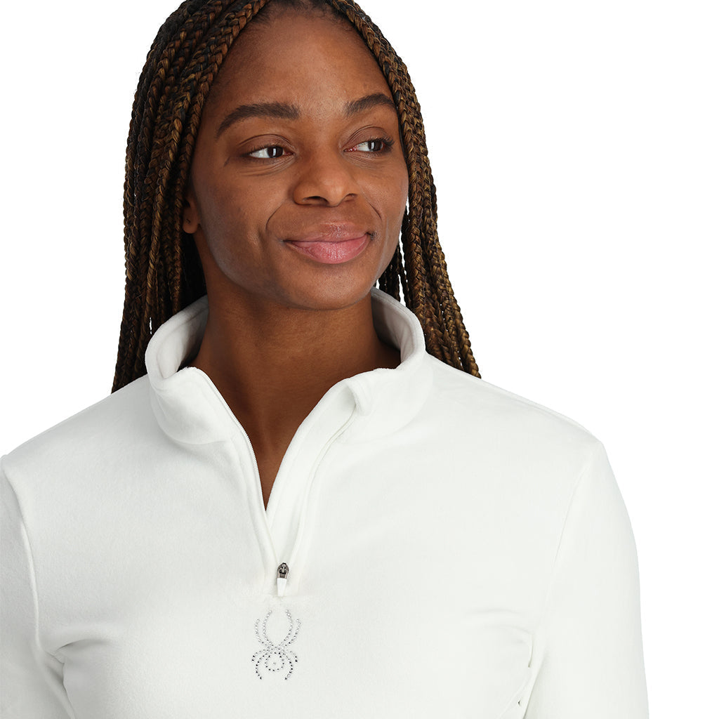 Damen Shimmer Bug Half Zip - Weiß