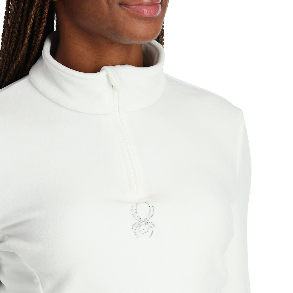 Damen Shimmer Bug Half Zip - Weiß