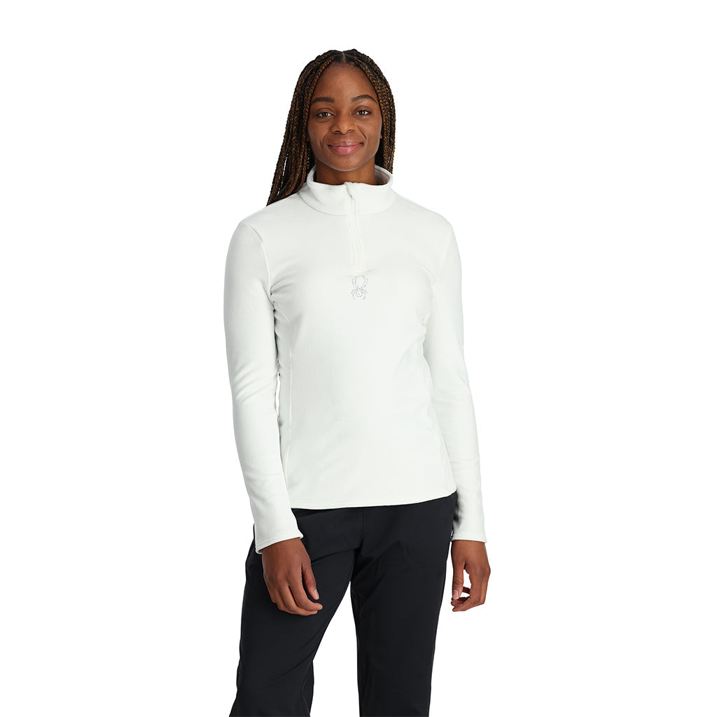 Damen Shimmer Bug Half Zip - Weiß