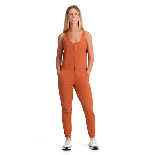 Damen-Overall mit schmalem Bund – Sattelbraun