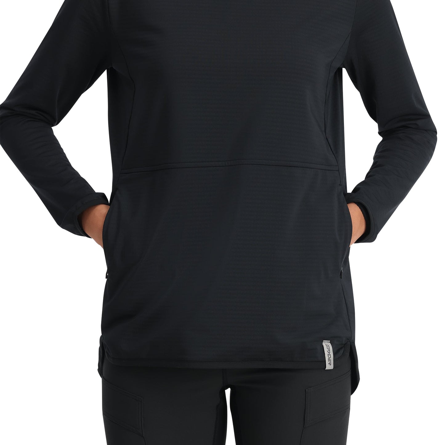 Womens Gridweb Tech Pullover - Black