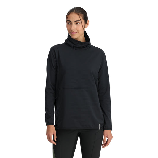 Damen Gridweb Tech Pullover – Schwarz