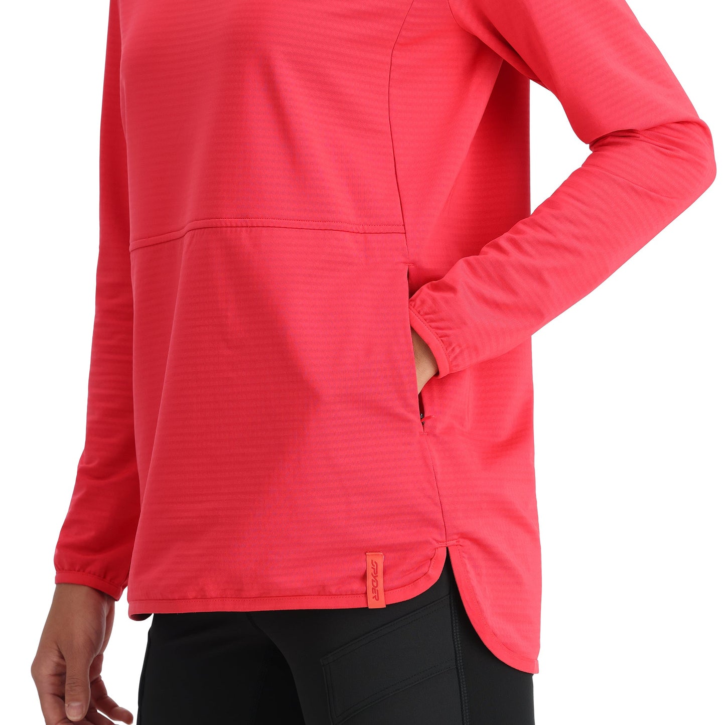 Pull technique Gridweb pour femme - Rose prismatique