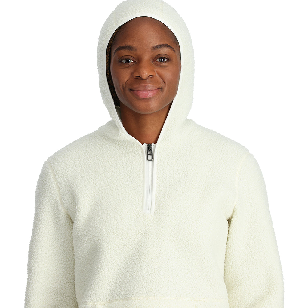 Sweat à capuche en polaire nuage pour femme - Neige