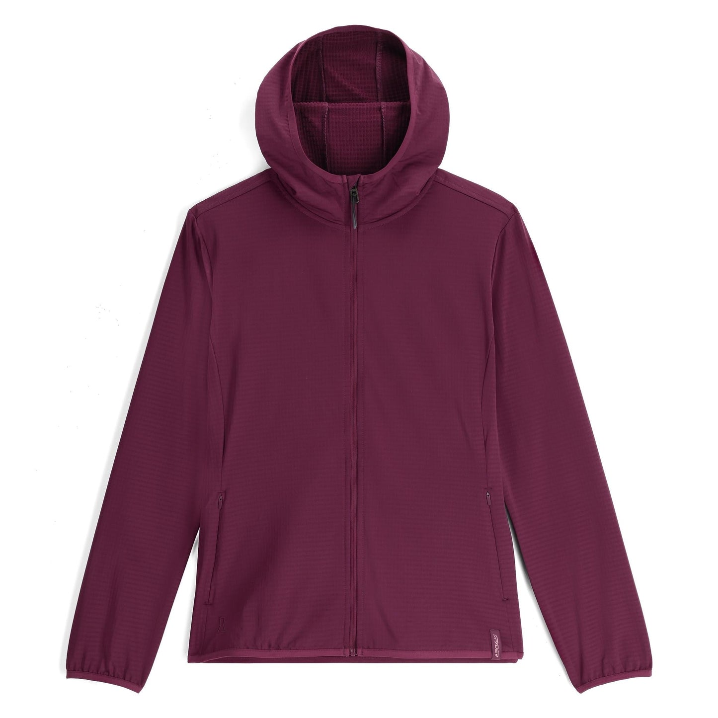 Damen-Fleece-Hoodie mit Gridweb-Technologie – Pflaume