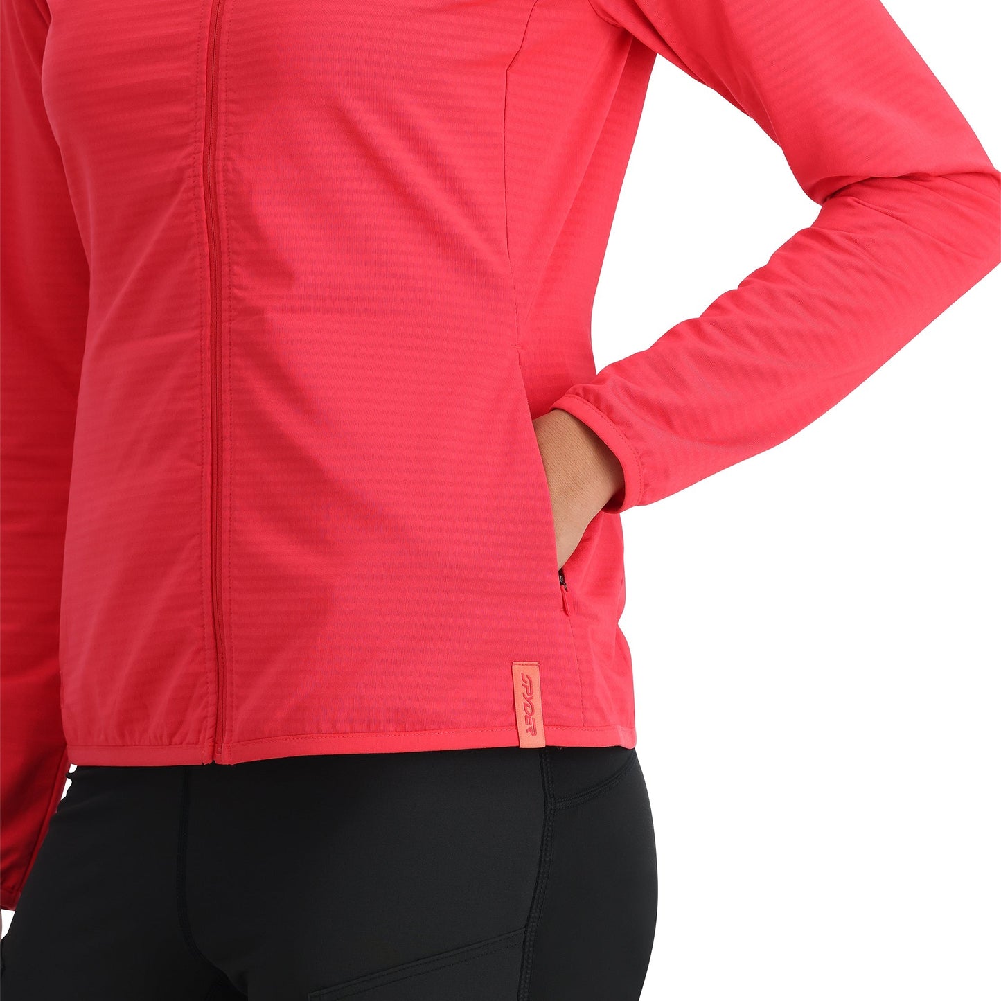 Womens Gridweb Tech Hoodie - Prism Pink