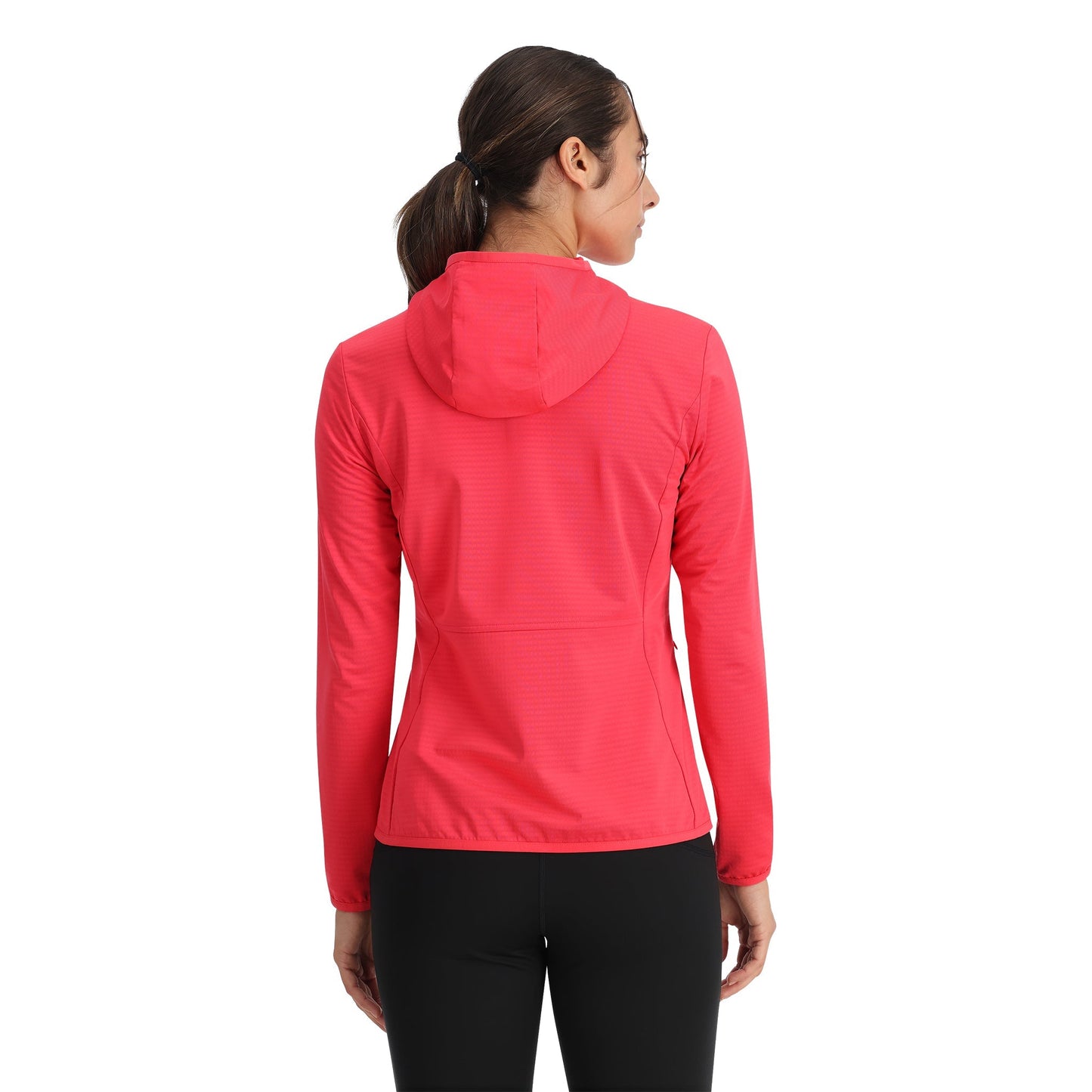 Womens Gridweb Tech Hoodie - Prism Pink