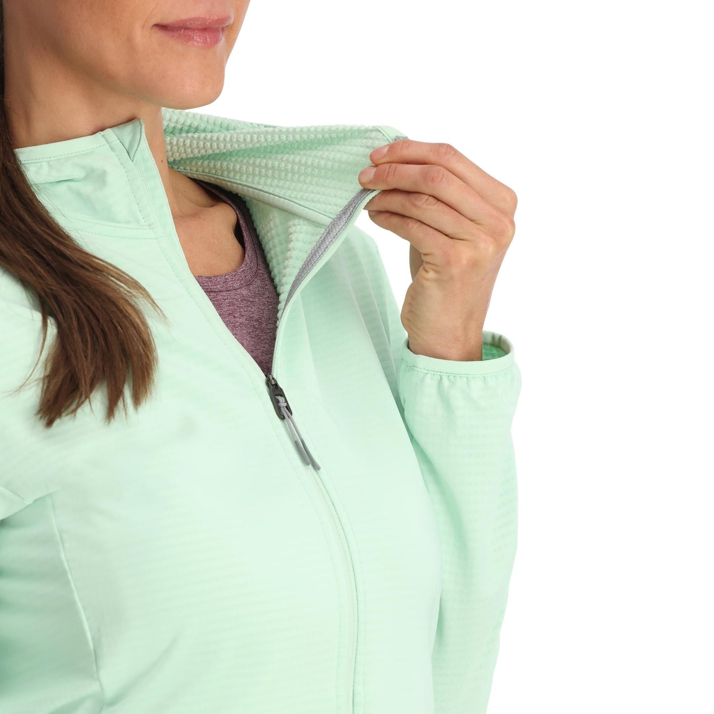 Womens Gridweb Fleece Hoodie - Sgene Faded