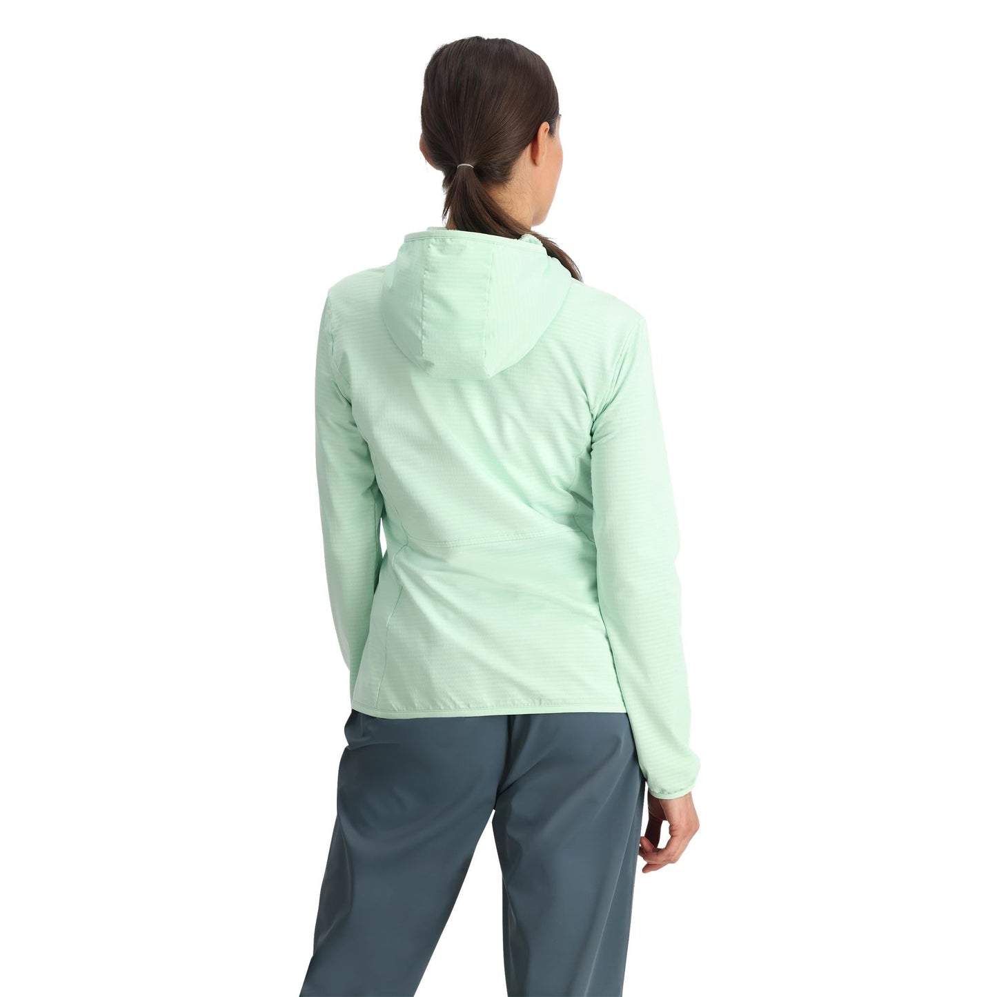 Womens Gridweb Fleece Hoodie - Sgene Faded