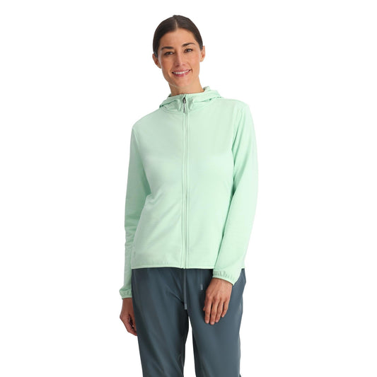 Damen-Fleece-Hoodie mit Gridweb-Muster – Sgene Faded