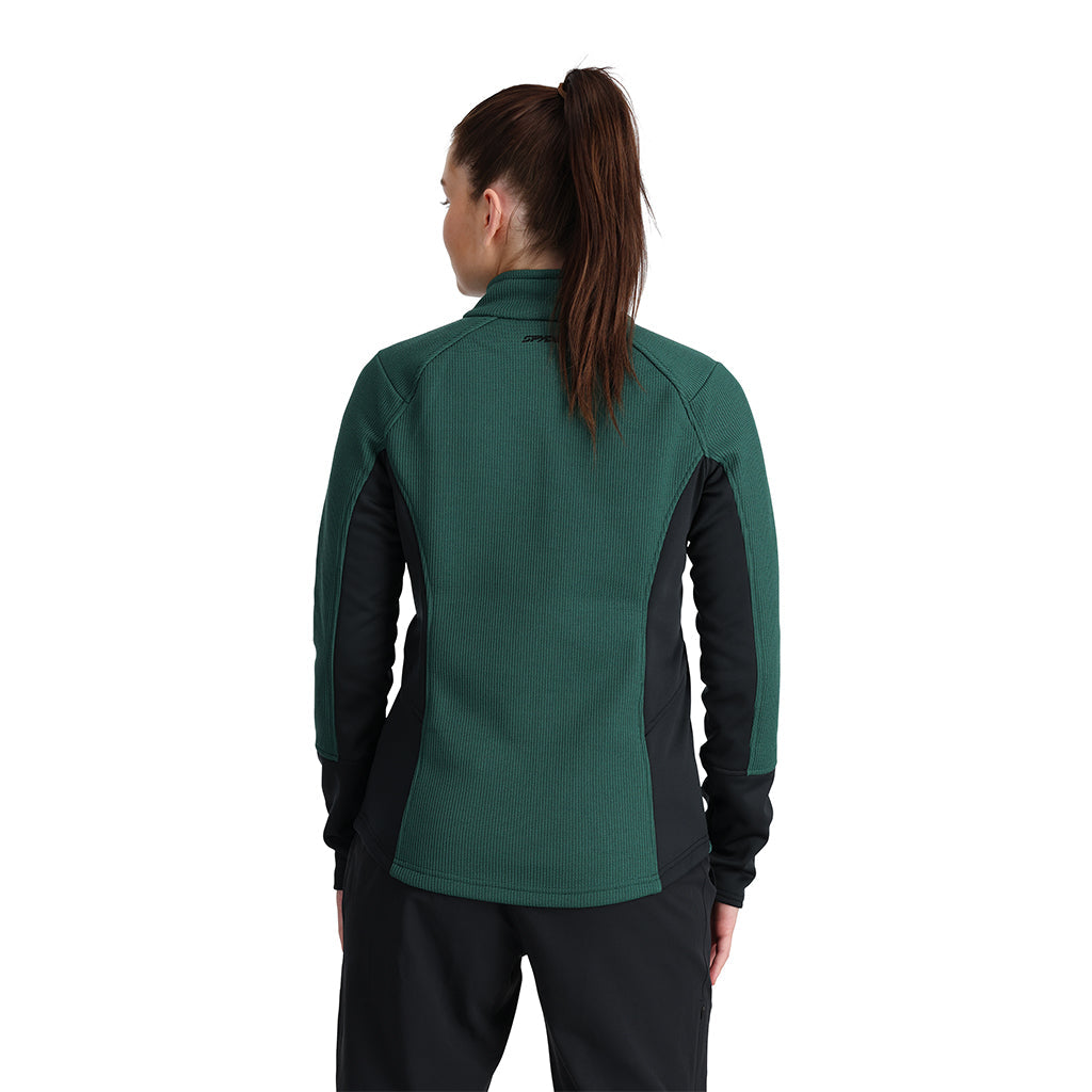 Pull Bandita à fermeture éclair intégrale pour femme - Vert cyprès