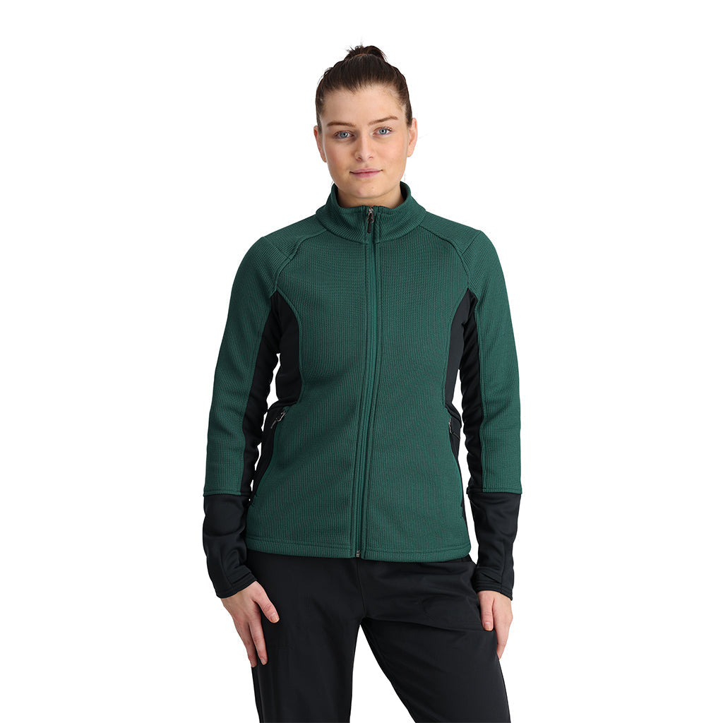 Pull Bandita à fermeture éclair intégrale pour femme - Vert cyprès