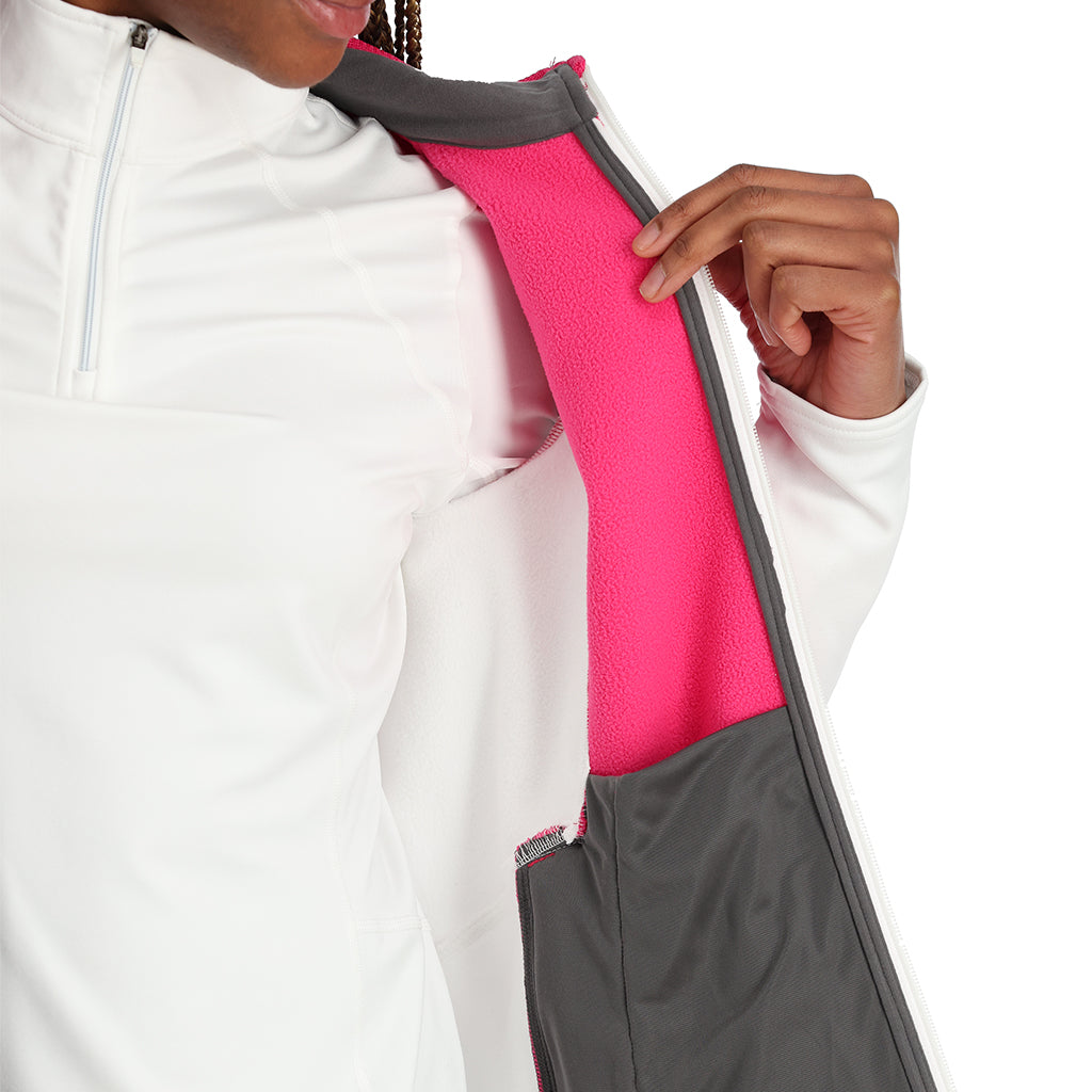 Damen-Bandita-Jacke mit durchgehendem Reißverschluss – Rosa