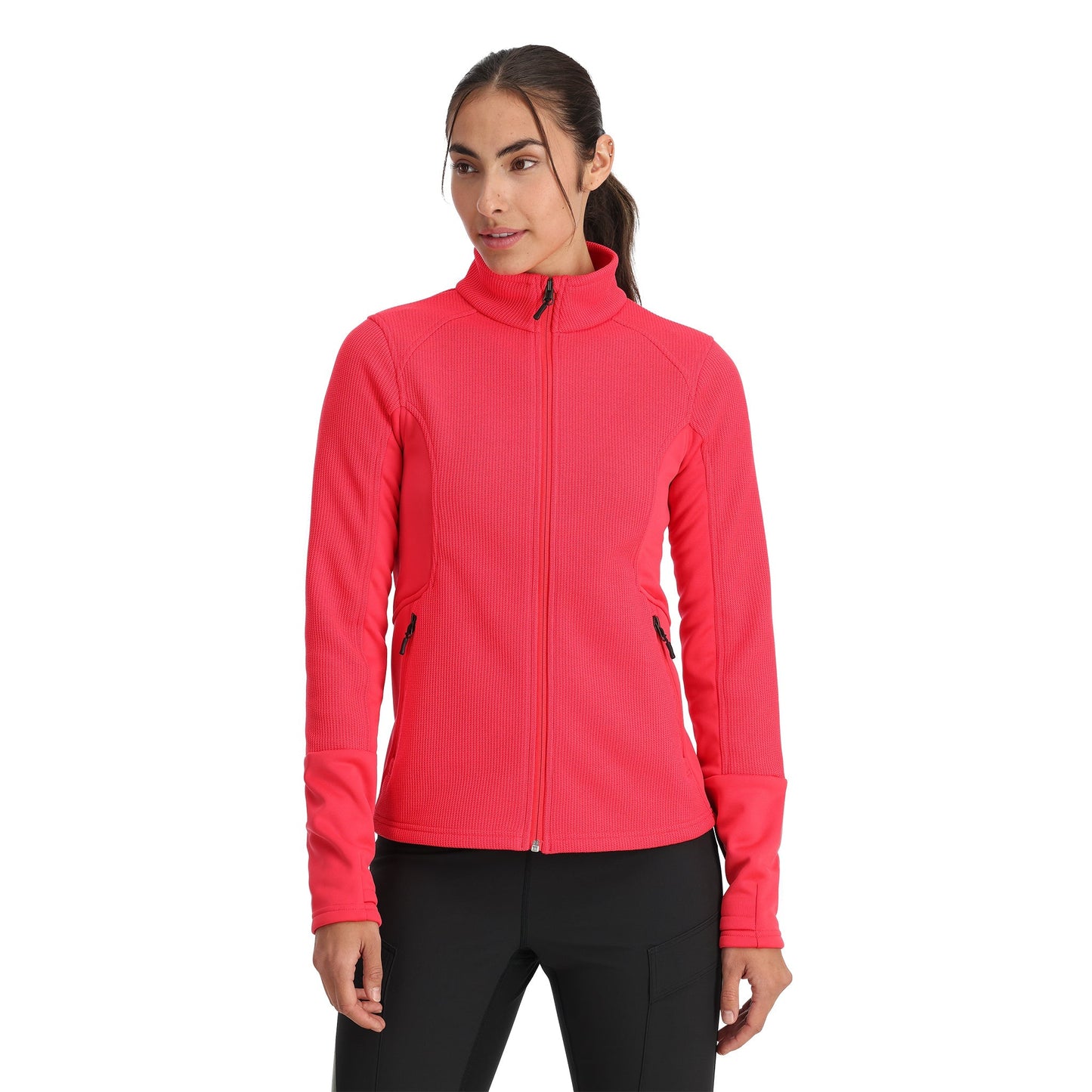 Pull Bandita à fermeture éclair intégrale pour femme - Rose prismatique