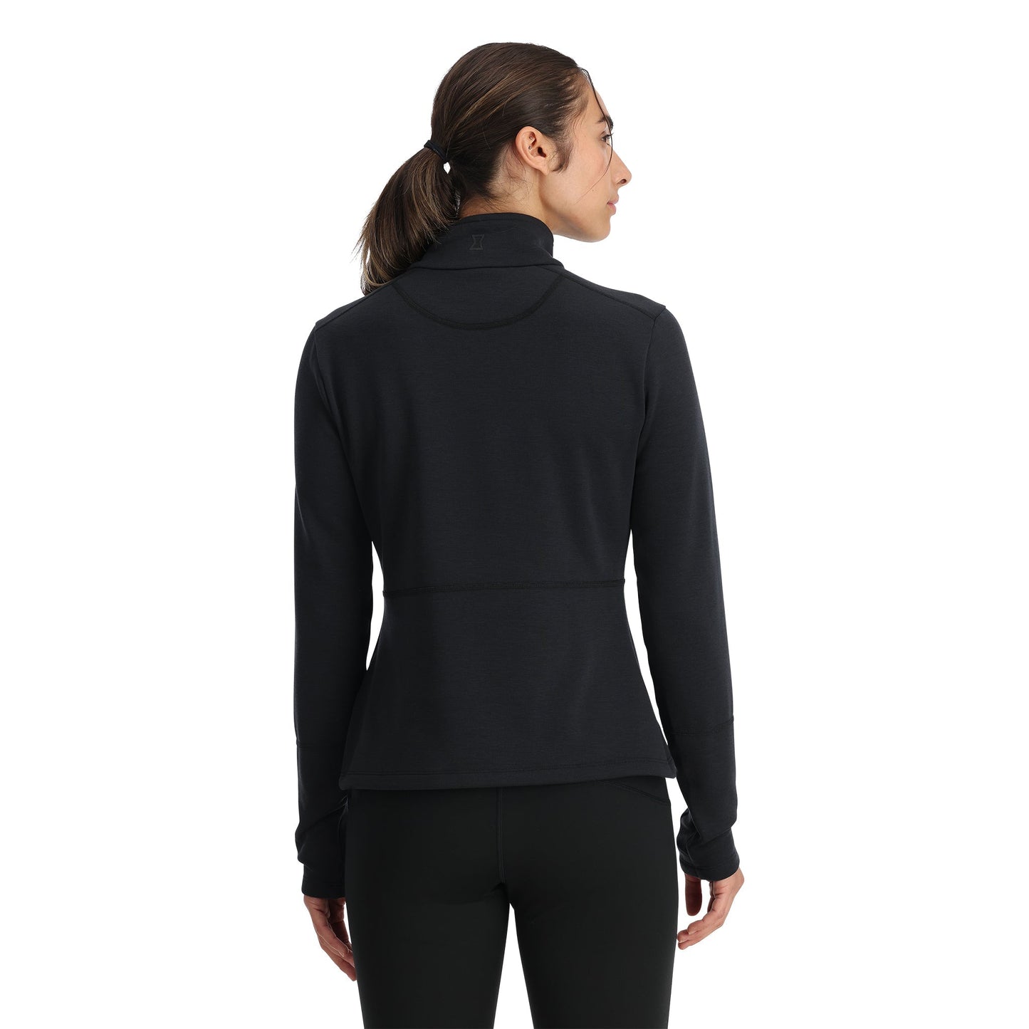Damen Speed ​​Fleece Halbreißverschluss - Schwarz