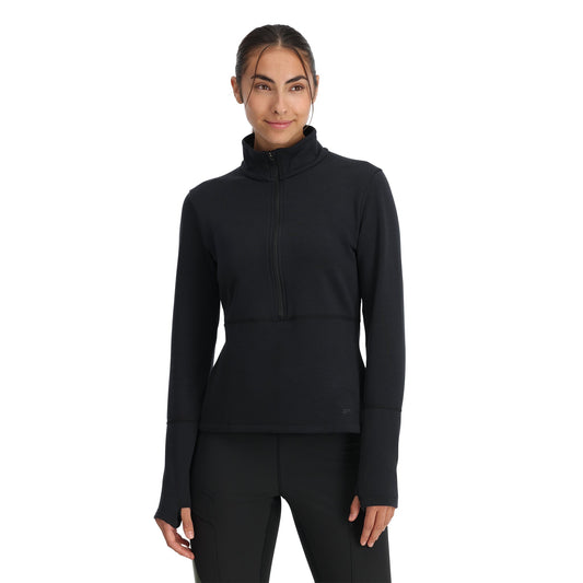 Damen Speed ​​Fleece Halbreißverschluss - Schwarz