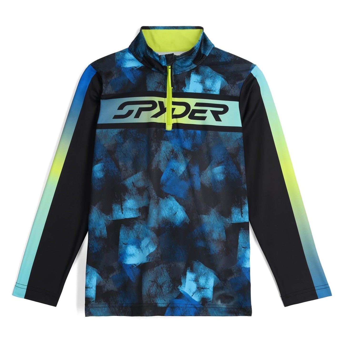 Jacobs Half Zip für Jungen – Kobaltblaues Block-Tarnmuster