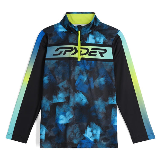 Jacobs Half Zip für Jungen – Kobaltblaues Block-Tarnmuster