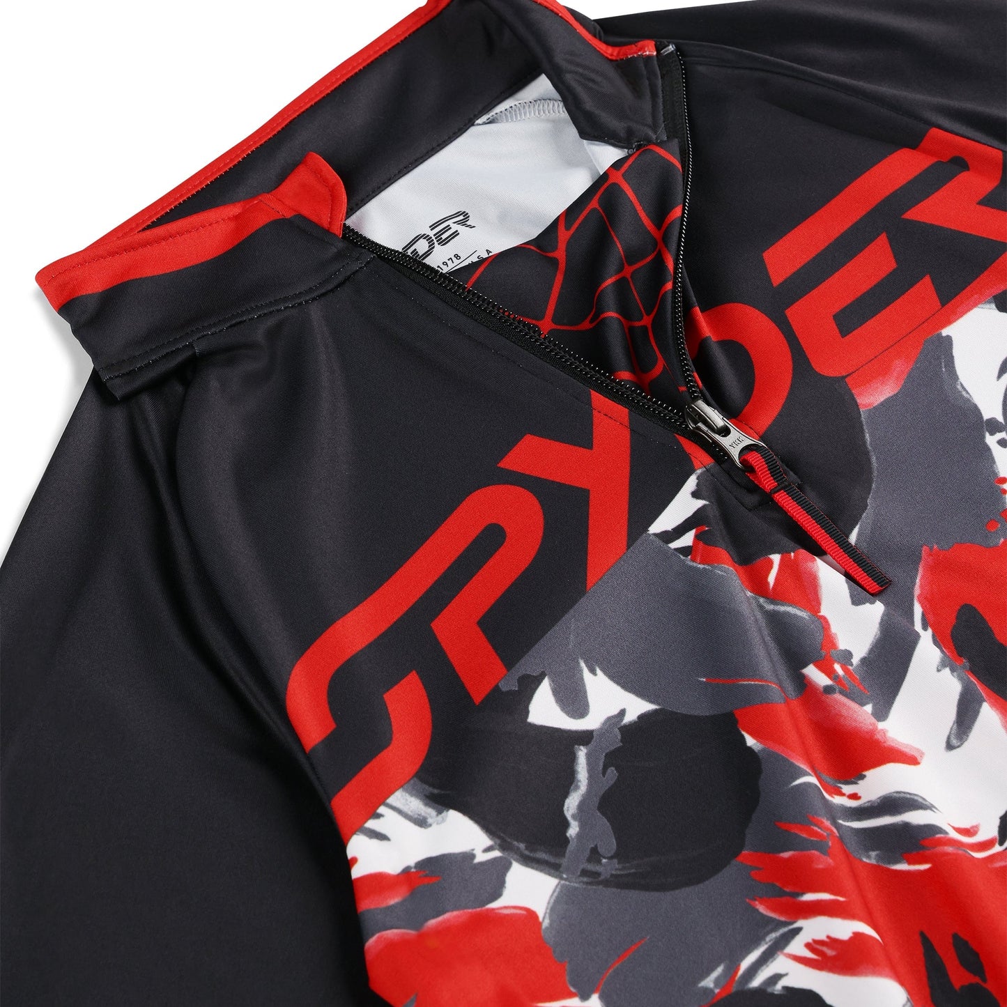 Jungen-Camouflage-Halbzip-Pullover - Spyder Rot