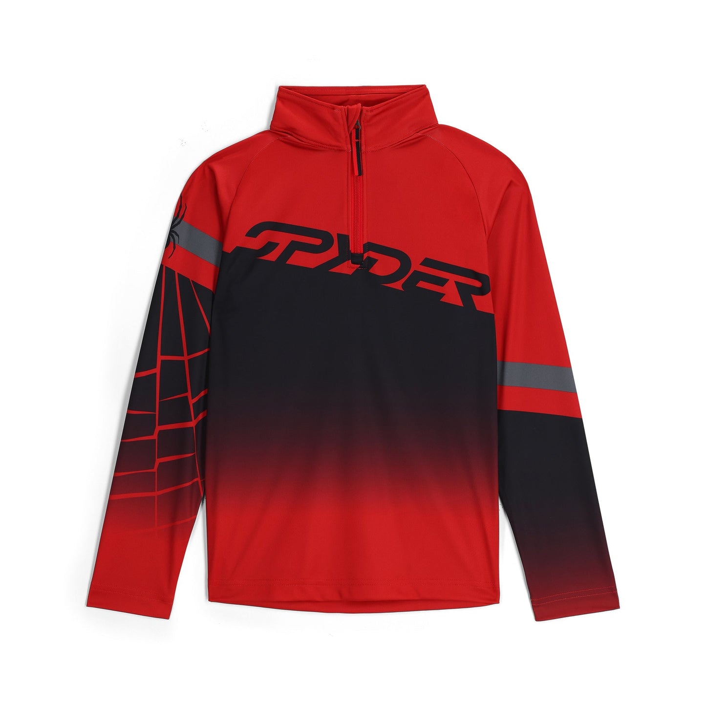 Pull demi-zip incliné pour petits garçons - Rouge Spyder