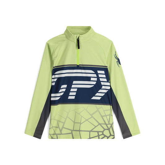 Boys Web Half Zip - Lime Ice