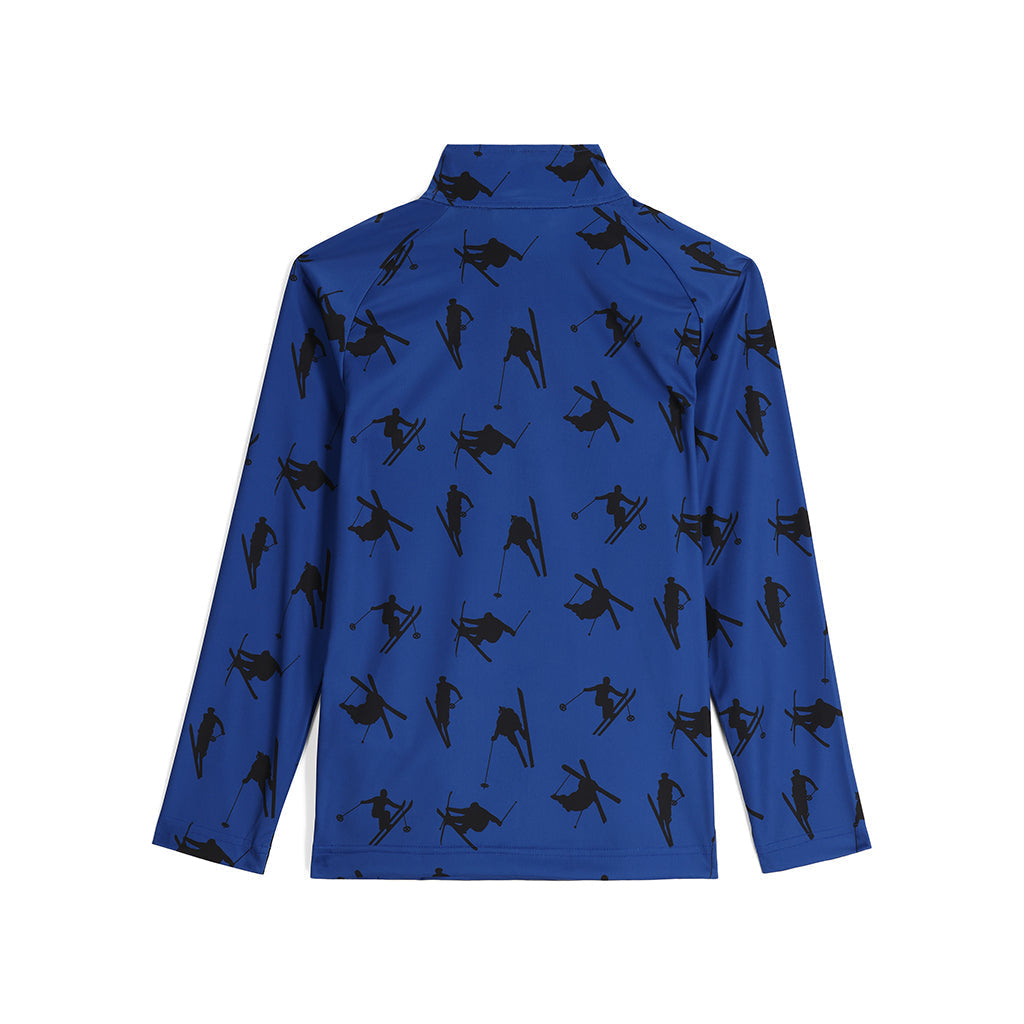 Journée de ski pour garçons - Demi-zip - Bleu électrique