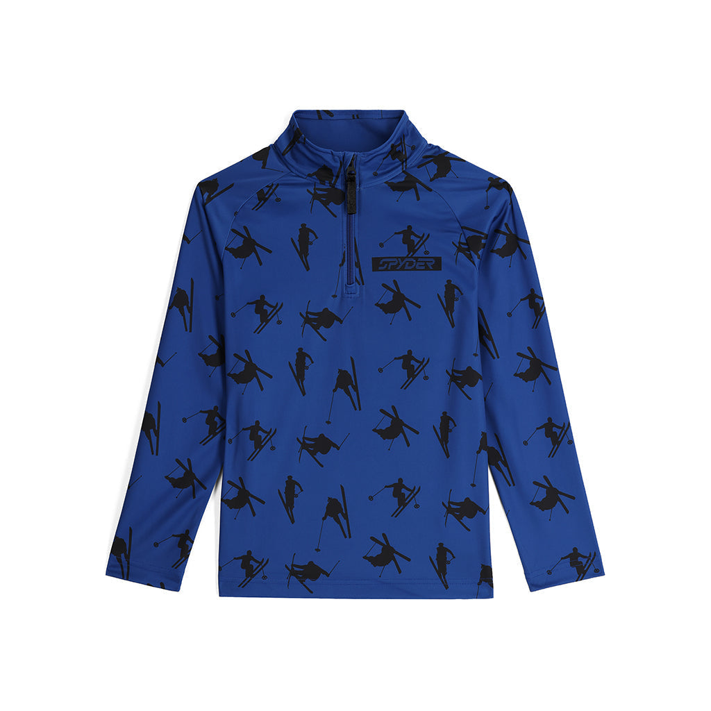 Journée de ski pour garçons - Demi-zip - Bleu électrique