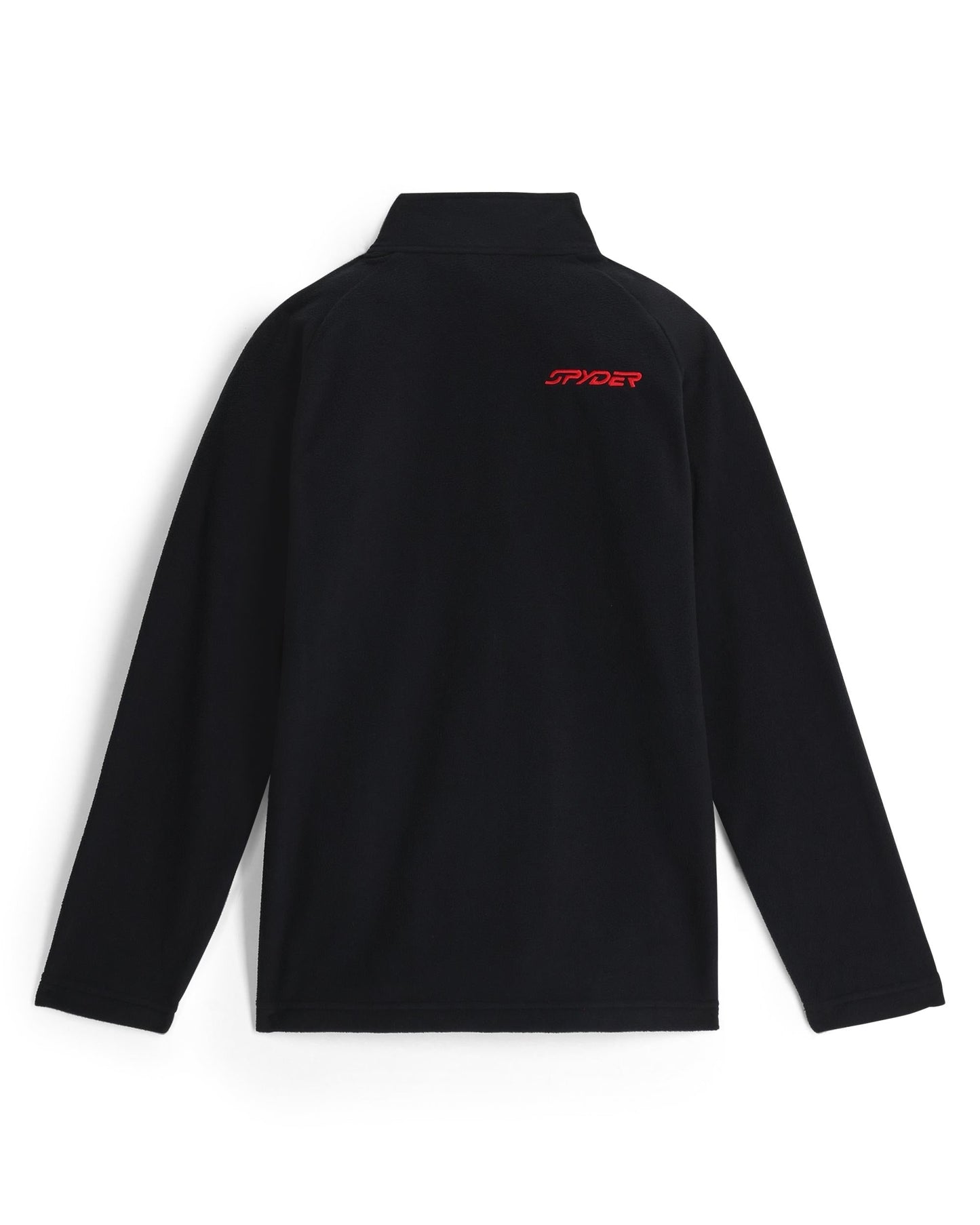 Kinder-Fleecejacke mit halbem Reißverschluss – Schwarz