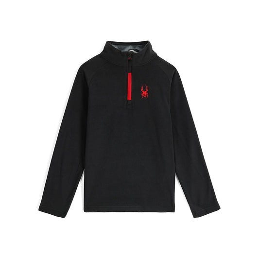 Speed ​​Fleece-Fleecejacke für Kleinkinder mit halbem Reißverschluss – Schwarz